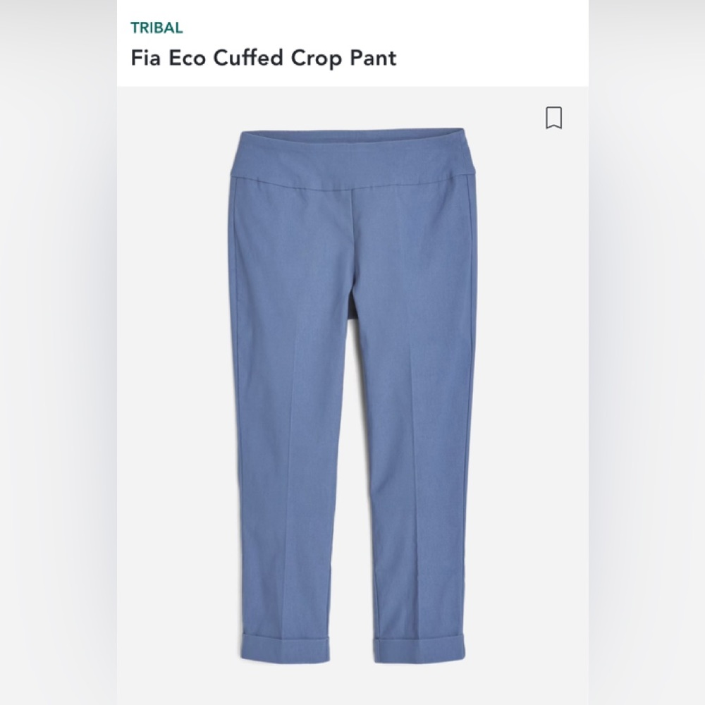 Blue Tribal Fia Eco Cuffed Crop Dress Pants, Pull-on, Stitch Fix, Size 10